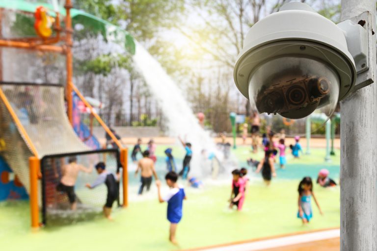 CCTV camera in playground