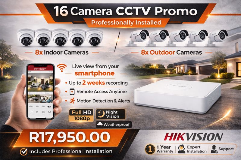 16 camera hikvision promotion for R17950