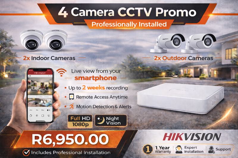 4 Camera Hikvision Promotion for R6950